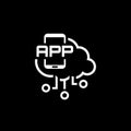 Simple Mobile Cloud APP Vector Icon