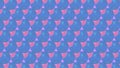 Simple Modern abstract blue and pink fractal cricles pattern