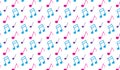 Simple Modern abstract pink and blue music notes pattern Royalty Free Stock Photo