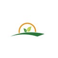 Simple modern Agriculture logo design vector Royalty Free Stock Photo