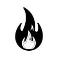 Fire Flame Icon Vector Symbol Royalty Free Stock Photo