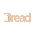 Simple modern bread typography bakery logo