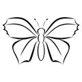 Simple modern butterfly logo