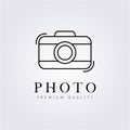 simple modern camera line art logo icon symbol vector illustration graphic design . Royalty Free Stock Photo