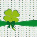 Simple modern card with four-leaf clover Royalty Free Stock Photo