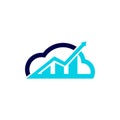 Simple and modern cloud accounting logo for your company