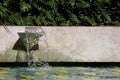 Simple modern concrete and steel water feature Royalty Free Stock Photo