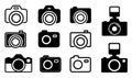 11 Simple & Modern-DSLR Camera Icon - Vector - Illustration Royalty Free Stock Photo