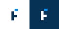 Modern and Unique F logo design Royalty Free Stock Photo