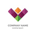 Simple Modern Flat Logo for Growing Corporate