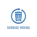 Simple and modern GM trash can letter logo Royalty Free Stock Photo