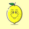 Happy lemon illustration cartoon Royalty Free Stock Photo