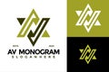 Simple modern initial letter AV monogram Logo design vector symbol icon illustration Royalty Free Stock Photo