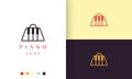 Simple and modern logo or icon for piano shop Royalty Free Stock Photo