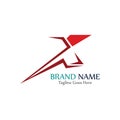 Simple and modern logo of letter X creative design Royalty Free Stock Photo
