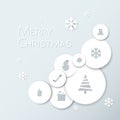 Simple modern minimalistic vector christmas card Royalty Free Stock Photo