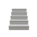 Simple Grey Stone Staircase with Five Steps on a White Background stairs riser Royalty Free Stock Photo
