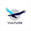 Vulture logo flying bird animal vector