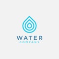 simple modern water drop logo icon vector template
