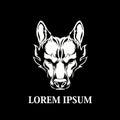 Simple and modern wolf head vector logo template