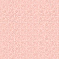 Cute modest botanical fabric pattern with simple leaves isolated on a peach pink background