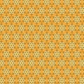 Simple modest geometric floral pattern on fabric in minimalist retro style Autumn color palette Royalty Free Stock Photo