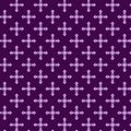 Simple modest geometric four-pointed crosses fabric pattern Lilac pink violet cold color palette Royalty Free Stock Photo