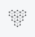 Simple molecule icon on white background. Simple molecule icon. eps8.