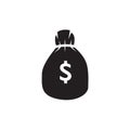 Simple money bag dollar sack logo design Royalty Free Stock Photo