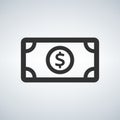 Simple Money icon. Universal cash icon. Vector Icon.