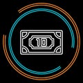 Simple Money Thin Line Vector Icon