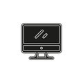 Simple Monitor Vector Icon