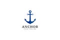 Anchor logo design template Royalty Free Stock Photo