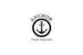 Anchor logo design template Royalty Free Stock Photo