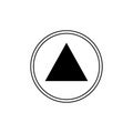 The thin circular borders enclose the triangle, emphasizing its central position Royalty Free Stock Photo