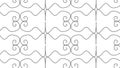 Simple monochrome curly tribal pattern Royalty Free Stock Photo