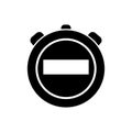 Simple and monochrome digital stopwatch icon