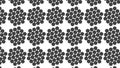 Simple monochrome hexagon pattern Royalty Free Stock Photo