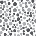 Simple monochrome pebble seamless pattern on white background