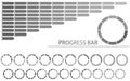 Simple monochrome progress bar, infographic Royalty Free Stock Photo