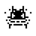 Simple monster pixel face Royalty Free Stock Photo