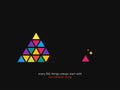 Simple Motivation graphic on a dark background. The Small Part of Big Triangle Royalty Free Stock Photo