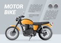 Motorbike brochure template with speedometer