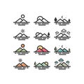 Simple Mountain Icon. Mountains Flaticon. Mountains vector