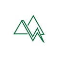 Simple mountain outline vector logo Royalty Free Stock Photo