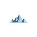 Simple mountain summit logo Royalty Free Stock Photo