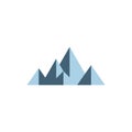 Simple mountain summit logo Royalty Free Stock Photo
