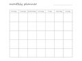 Simple mounthy planner on a wihgt background Royalty Free Stock Photo