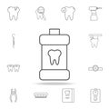 Simple Mouth rinse icon. Detailed set of dental outline line icons. Premium quality graphic design icon. One of the collection ico