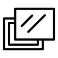 Simple multiple window screens icon representing user interface design Royalty Free Stock Photo